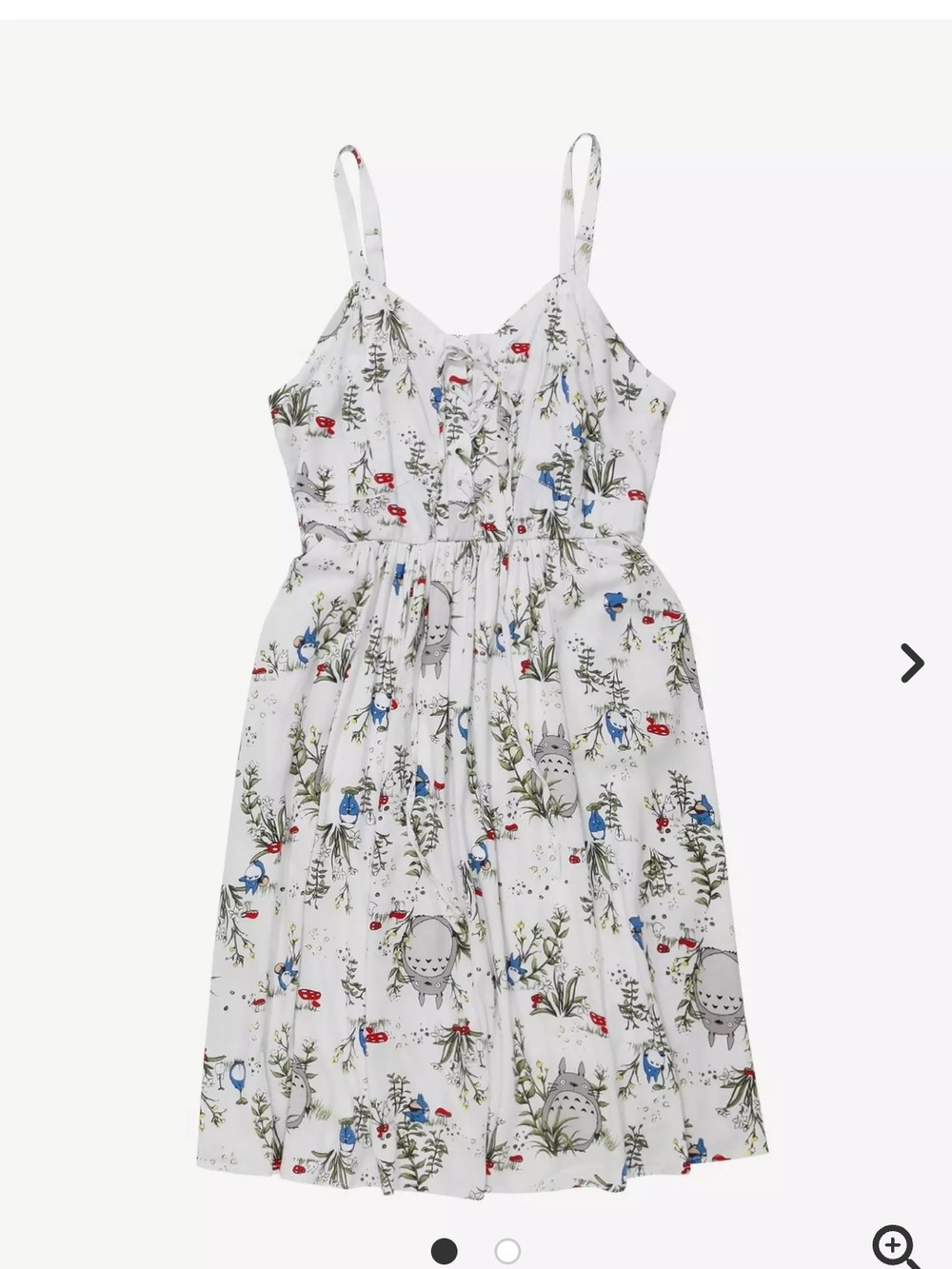 Her Universe My Neighbor Studio Ghibli White Floral Totoro Strappy Dress